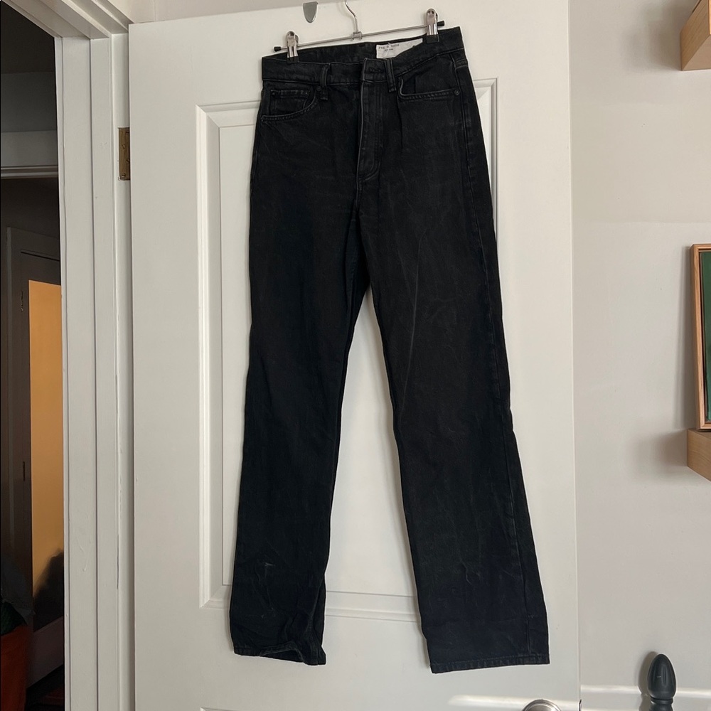 Rag & Bone Jeans Alex High Rise Straight Leg Black Size 26L - Picture 7 of 8